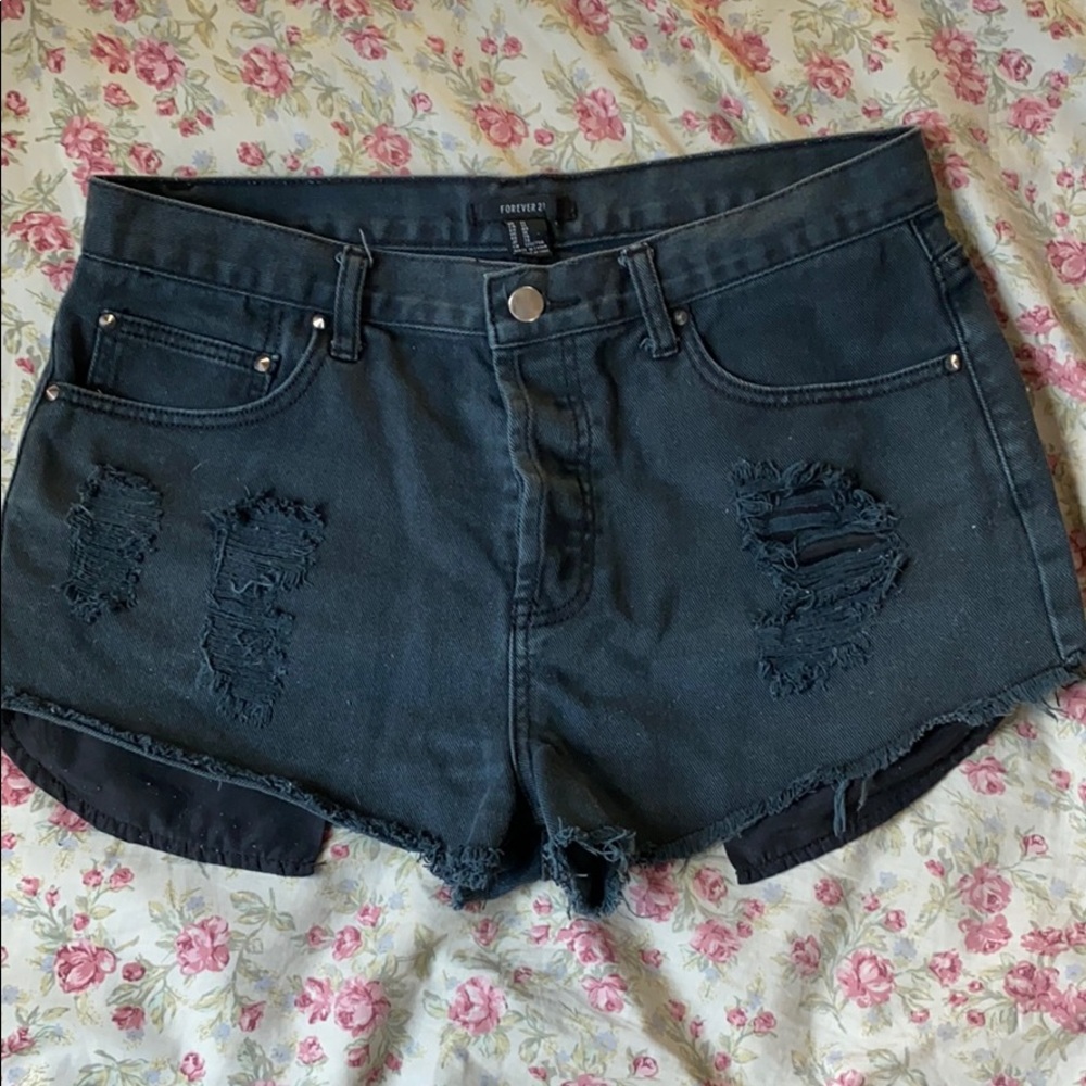 Ripped Black Forever21 Shorts 31